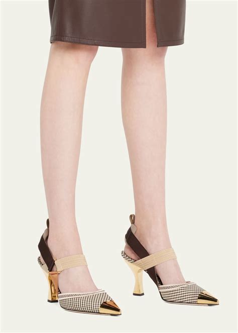 Fendi colibri slingback pumps